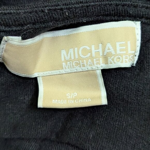 Michael Kors Ruffled Neck Knit Long Sleeves Sweater Black Women's Size Small - Picture 3 of 7